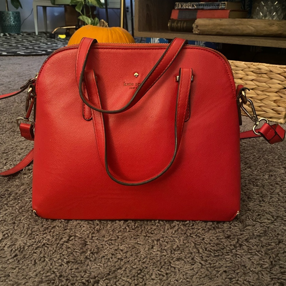 Kate Spade Red Dome Crossbody Handbag